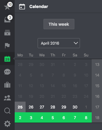 Calendar colors